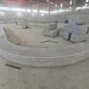 伊春 芝麻白异形坐凳，自然面光面弧形加工
