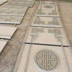 伊春 白麻花岗岩外墙立面雕刻板