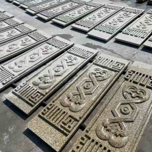 伊春 黄金麻花岗岩外墙雕刻板