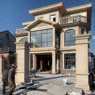 伊春 黄金麻花岗岩荔枝面别墅外墙干挂私家专属