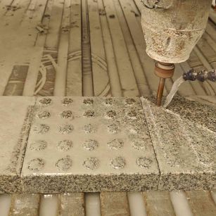 伊春 芝麻白花岗岩石材盲人石、盲道石、盲点石