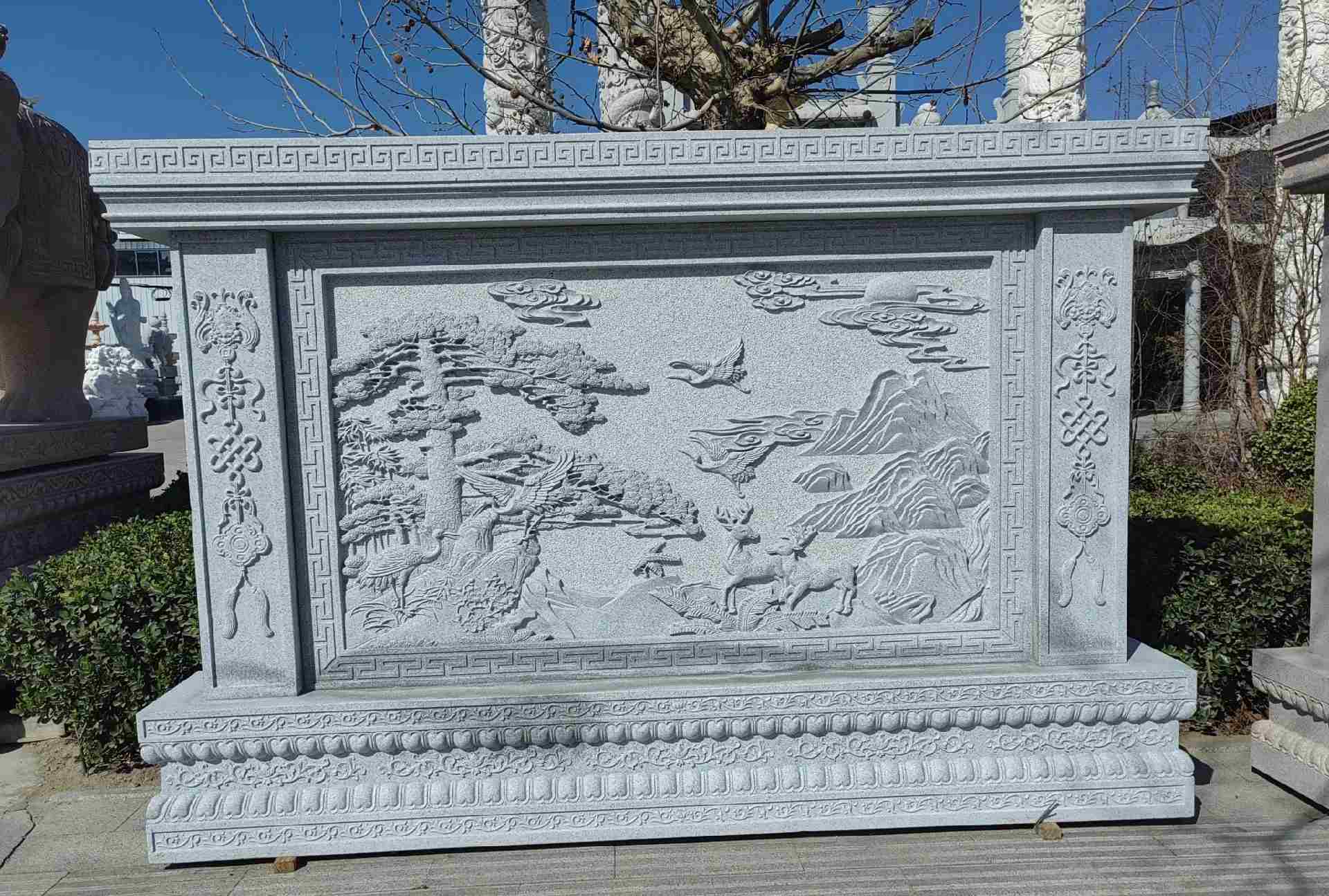 伊春 芝麻白大型照壁，屏风，影壁