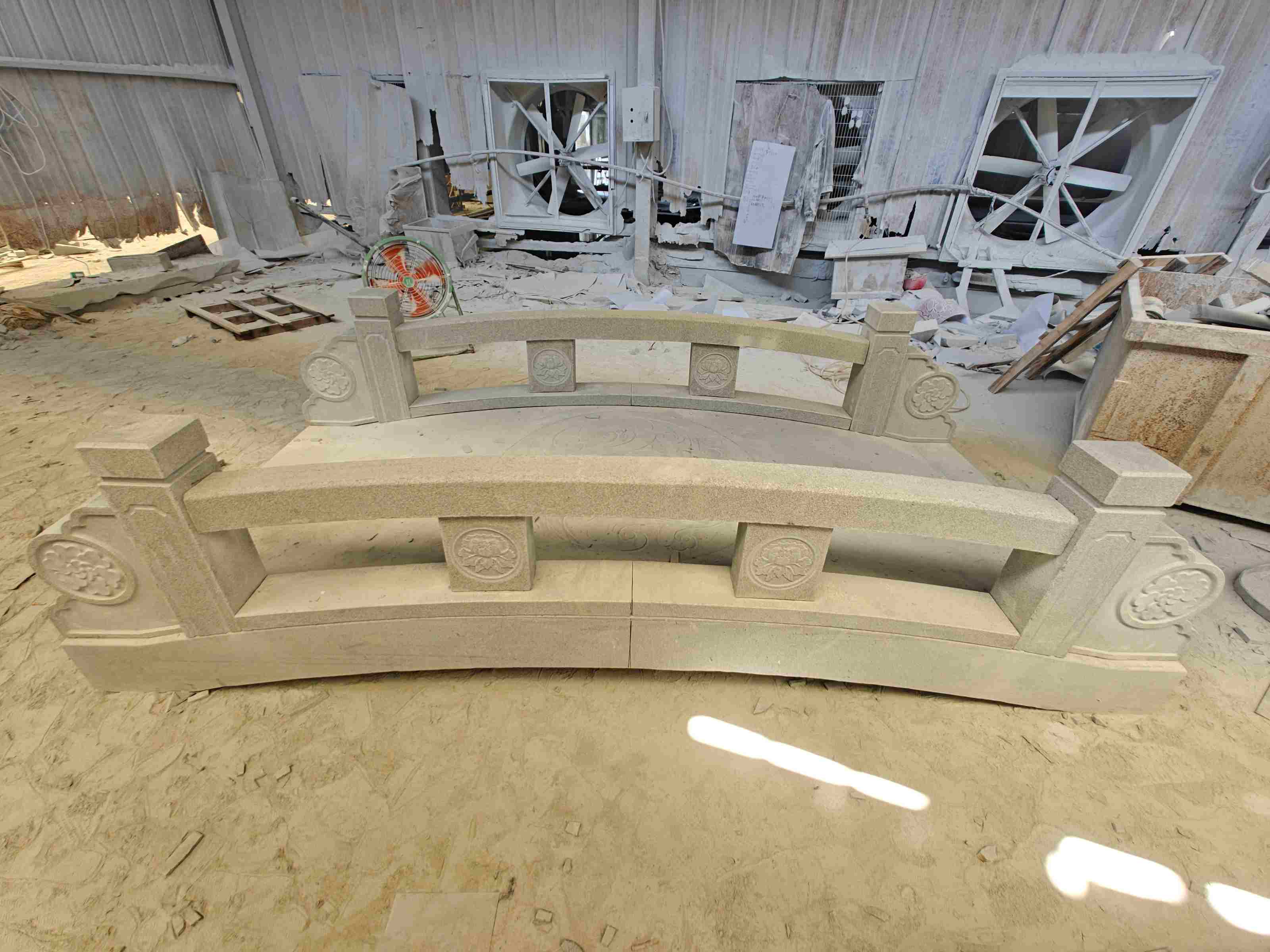 伊春 芝麻灰花岗岩异形加工-拱桥，石桥