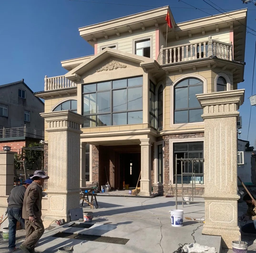 伊春 黄金麻花岗岩荔枝面别墅外墙干挂私家专属