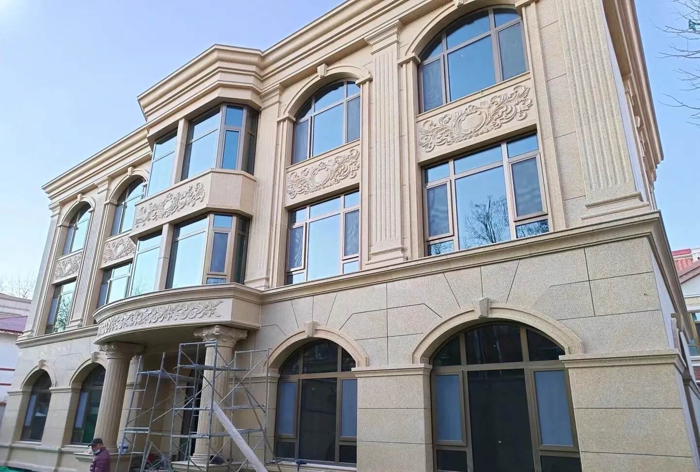 伊春 黄金麻花岗岩别墅外墙干挂